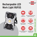 Lampu Malam Brennenstuhl LED HeavyDuty Metal Worklight RUFUS 1500MA / Lampu Senter Penerangan - 1173100100