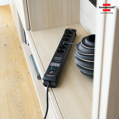 Stop Kontak Kabel Extension Terminal Listrik 6 Lubang Brennenstuhl Premium Line power strip 6 Socket 3m with surge protection anti petir 60000A / Colokan Listrik Kabel Ekstensi 3 Meter dengan Switch On Off