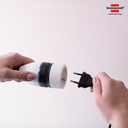 Sambungan Kabel 1 Lubang Brennenstuhl Kabel 5M Textile extension cable switch on/off rotary / Colokan Listrik Kabel 5 Meter dengan switch On Off Putar - 61830020