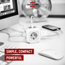 Stop Kontak Kabel Ekstensi Terminal Listrik 4 Lubang Brennenstuhl ALEA Power USB 4 Socket 1.4m / Colokan Listrik dengan Kabel 1.4 Meter - 1150100
