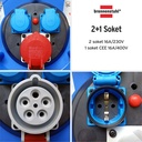 Kabel Rol 3 Lubang Brennenstuhl Cable Reel Garant 25m 3 Socket CEE 1 IP44 / Colokan Terminal Listrik dengan Kabel Gulung 25 Meter - 1182770 Red