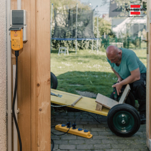 Stop Kontak Kabel Extension Terminal Listrik 5 Lubang Brennenstuhl Super Solid SL554 DE FI 5 Socket 5m IP54 Outdoor / Colokan Listrik Kabel Ekstensi 5 Meter dengan Switch On Off -900805