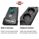Stop Kontak Kabel Ekstensi Terminal Listrik 6 Lubang Brennenstuhl Premium Line Technic 6 Socket / Colokan Listrik Cable Extension 6 Socket 3 Meter - 1951560600