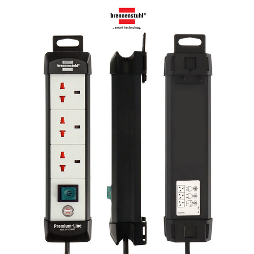 Stop Kontak Kabel Ekstensi Terminal Listrik 3 Lubang Colokan Universal Brennenstuhl Premium Multi Line 3 socket 5m / Colokan Listrik 5 meter dengan switch