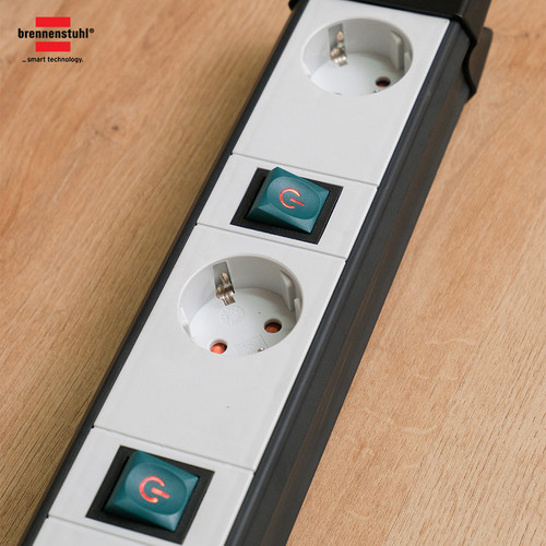 Stop Kontak Kabel Extension Terminal Listrik 5 Lubang Premium Line Technics extension 5 Socket Hitam-Abu 3m / Colokan Listrik Kabel Ekstensi 3 Meter dengan Switch On Off - 1951550600
