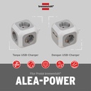 Stop Kontak Kabel Ekstensi Terminal Listrik 4 Lubang Brennenstuhl ALEA Power USB 4 Socket 1.4m / Colokan Listrik dengan Kabel 1.4 Meter - 1150100