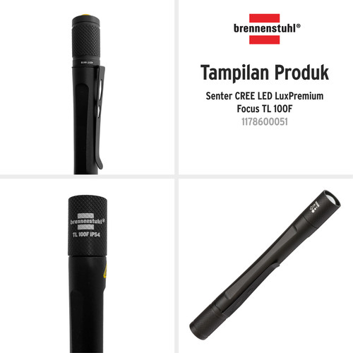 Brennenstuhl Lampu Senter Tangan CREE LED Lux Primera Focus TL 100F / Lampu Penerangan - 1178600051