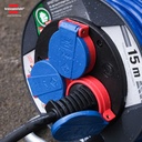 Kabel Rol 3 Lubang Brennenstuhl Cable Reel Garant Compact IP44 15m / Colokan Listrik 3 Socket dengan Kabel Gulung 15 Meter - 1079850