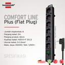 Stop Kontak Kabel Extension Terminal Listrik 6 Lubang Brennenstuhl Comfort Line dengan kabel 2m dan Switch 1153300100