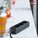 Brennenstuhl Eco-Line Stop Kontak 3-socket hitam 1.5m - 9123020008