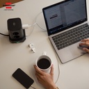 Stop Kontak Kabel Ekstensi Colokan Terminal Listrik 8 Lubang Brennenstuhl Tower 8 Socket 4 USB 4 Arah 2m Hitam dengan switch