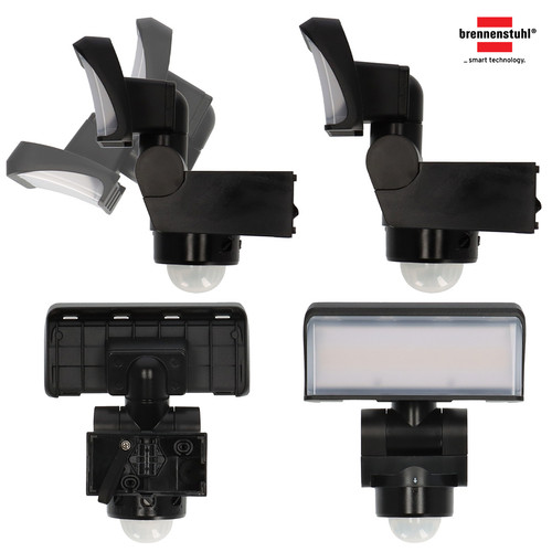Lampu Sorot Dinding dengan Sensor Gerak & Senja Brennenstuhl LED Outdoor Wall Light WS 2050 SP/WP Security Lamp with Motion and Twilight Sensor - Putih