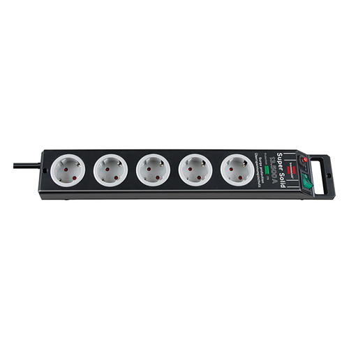 Stop Kontak Kabel Ekstensi Colokan Terminal Listrik 5 Lubang Brennenstuhl Super-Solid 5 Socket 1.8m Surge Protection Anti Petir - 1153380