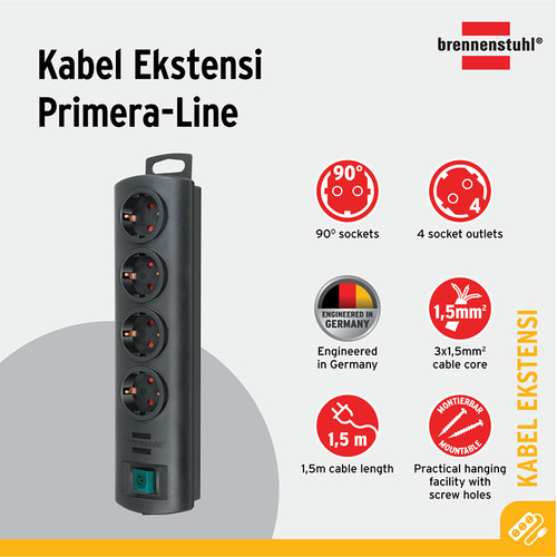 Brennenstuhl Stop Kontak Primera Line Bundle 1153300128/1153300124