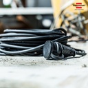 Sambungan Kabel Colokan Terminal Listrik 1 Lubang dengan Penutup Outdoor Brennenstuhl 10M Extension cable for building site IP44 10 meter HITAM - 1166810