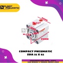 PNEUMATIC COMPACT CYLINDER SD 25X45 / SDA 25 X 45
