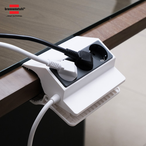 Stop Kontak Kabel Extension Terminal Listrik 3 Lubang Brennenstuhl Clampable socket strip 3 socket 3m / Colokan Listrik Jenis Penjepit 3 Meter- 1150070