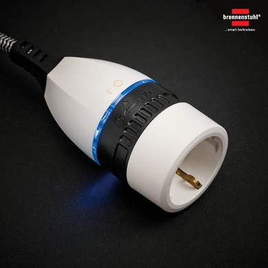 Sambungan Kabel 1 Lubang Brennenstuhl Kabel 3M Textile extension cable switch on/off rotary / Colokan Listrik Kabel 3 Meter dengan switch On Off Putar