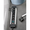 Stop Kontak Kabel Extension Terminal Colokan Listrik 6 Lubang Brennenstuhl Premium Alu Line 6 Socket 3m -1391000016 - New Model