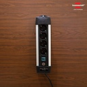 Stop Kontak Kabel Extension Terminal Listrik 4 Lubang Brennenstuhl Premium Alu Line 4 Socket 1.8m - / Colokan Listrik Kabel Ekstensi 1.8 Meter dengan switch On Off 1391000014