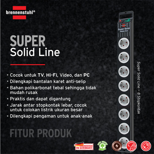 Brennenstuhl Super-Solid Line 8-way 2,5m 1153380118-1508530