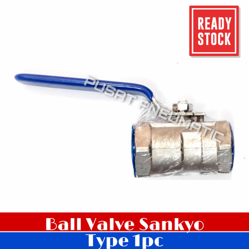 1" STOP KRAN AIR BALL VALVE STAINLESS SANKYO