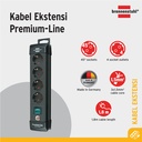 Stop Kontak Kabel Extension Terminal Listrik 4 Lubang Brennenstuhl Premium Line 4 Socket 1.8m Hitam / Colokan Listrik Kabel Ekstensi 1.8 Meter dengan switch On Off - 1951140100
