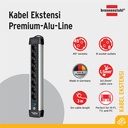 Stop Kontak Kabel Extension Terminal Colokan Listrik 8 Lubang Brennenstuhl Premium Alu Line 8 Socket 3m - 1391000018 - 1391030800-NEW