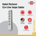 Brennenstuhl Eco-Line Stop Kontak 6-soket Abu-Abu 1.5m - 9123020020