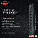 Stop Kontak Kabel Extension Colokan Terminal Listrik 8 Lubang Brennenstuhl Eco-line dengan kabel 3m dan Switch 9123020016
