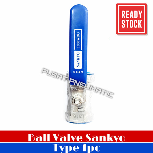 1/4" STOP KRAN AIR BALL VALVE STAINLESS SANKYO