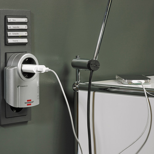 Stop Kontak Kabel Extension Terminal Listrik 1 Lubang Brennenstuhl Primera Line 13.500A surge protected Adaptor / Colokan Listrik Perlindungan Anti Petir - 1506950