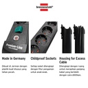 Stop Kontak Kabel Extension Terminal Listrik 4 Lubang Brennenstuhl Premium Line 4 Socket 1.8m Hitam / Colokan Listrik Kabel Ekstensi 1.8 Meter dengan switch On Off - 1951140100