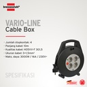 Kabel Box Terminal Listrik 4 Lubang Kabel Roll Brennenstuhl 4 Socket Hitam-Abu 10m / Colokan Listrik dengan Kabel Gulung 10 Meter - 9123020002
