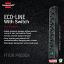 Stop Kontak Kabel Extension Colokan Terminal Listrik 8 Lubang Brennenstuhl Eco-line dengan kabel 3m dan Switch 9123020016