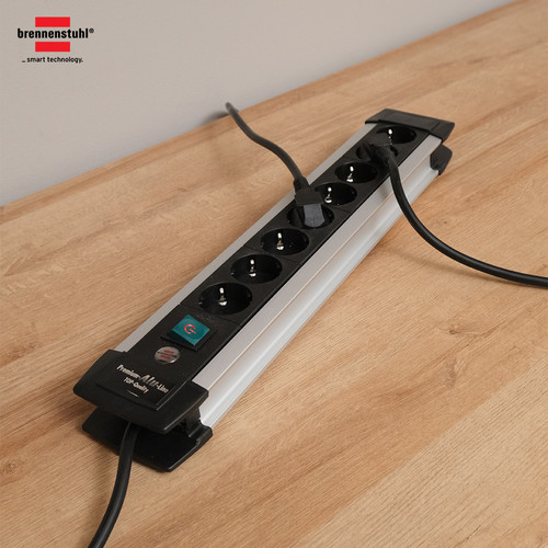 Stop Kontak Kabel Extension Terminal Colokan Listrik 8 Lubang Brennenstuhl Premium Alu Line 8 Socket 3m - 1391000018 - 1391030800-NEW