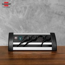 Stop Kontak Kabel Extension Terminal Listrik 4 Lubang Brennenstuhl Alu Office Line 4 Soket 1.8m / Colokan listrik Meja Kantor Meeting Cable Extension dengan kabel 1.8 meter dan switch on off - 1394000414