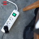 Brennenstuhl Eco-Line Stop Kontak dengan Switch 3-Soket Putih 1,5m