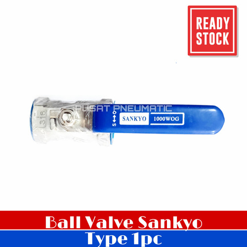 3/4" STOP KRAN AIR BALL VALVE STAINLESS SANKYO