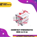 PNEUMATIC COMPACT CYLINDER SD 25X30 / SDA 25 X 30