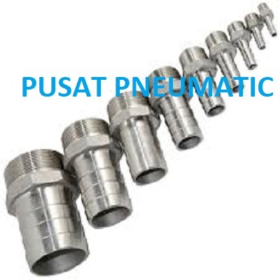 Hose Nipple / Nepel Selang Stainless steel 304 3/8"