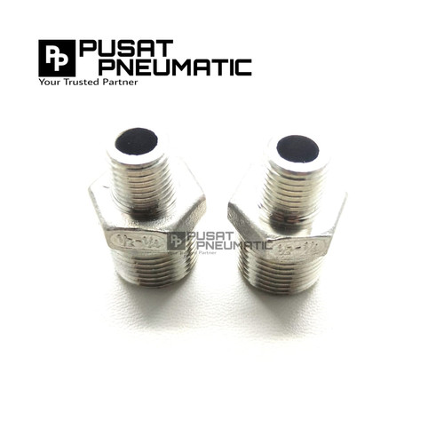 Double nepel Reduce stainless steel 304 3/4" x 1/2"