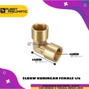 Elbow / Knee kuningan Drat Cewe(Female) 1/8"