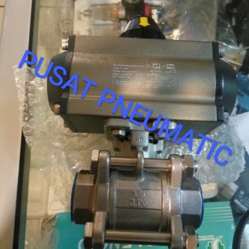 Actuator Ball Valve 3pc Body SS 3/8" Double Acting
