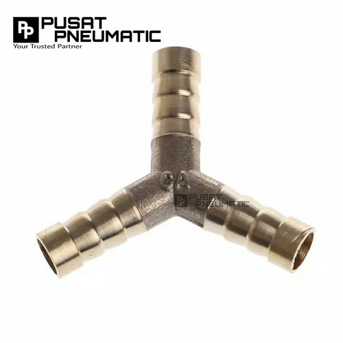 Nepel Selang Y / Hose nipple Y 3/8" Kuningan