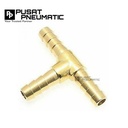 Nepel Selang Tee / Hose nipple Tee 1/4" Kuningan