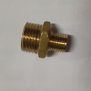 DOUBLE NEPEL REDUCE 3/8" Ke 1/4" drat Male(cowo) Male(cowo) Kuningan