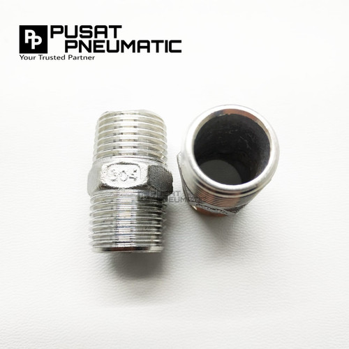 Double nepel stainless steel 304 2 1/2" (inch)