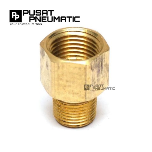 Vlock Sock / Vlok sok kuningan 1/8" Male x 1/4" Female