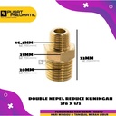 DOUBLE NEPEL REDUCE 1/2 ke 3/8 DRAT MALE(cowo) MALE(Cowo) KUNINGAN